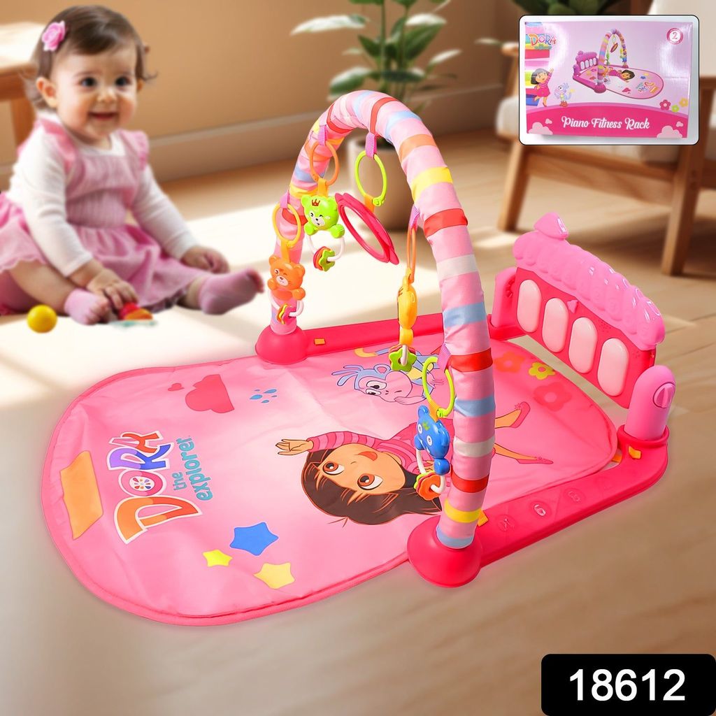 2in1 Baby Kick And Play Piano Gym Mat Fitness Rack (1 Set) - Sports and Fitness Equipment | Buy online on ZillyBuy