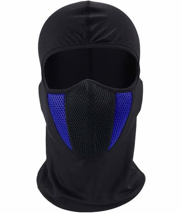 AKSMIT Black Solid Cotton Bike Face Cover Free