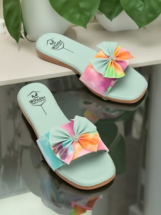 BLINDER Pista Green Slippers Flats 4