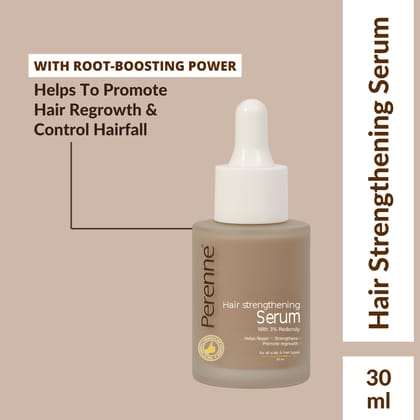 Perenne Hair Strengthening Serum | Hair Fall Control, Hair Growth &  Regrowth | Redensyl, Bicapil & Anagain | Sulphate & Paraben Free | All Hair Types-Pack Of 1 (30 ml)