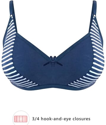 Clovia Cotton Blend Lightly Padded Women's Everyday Bra ( Blue )