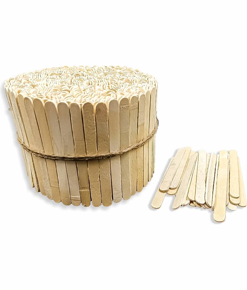 4.5 inch Wooden Ice Cream Sticks- Ice Cream Sticks for Kids, Popsicle Sticks for DIY Crafts, Hobby Crafts, Project Work, Scrapbooking, (Pack of 500 Pcs)