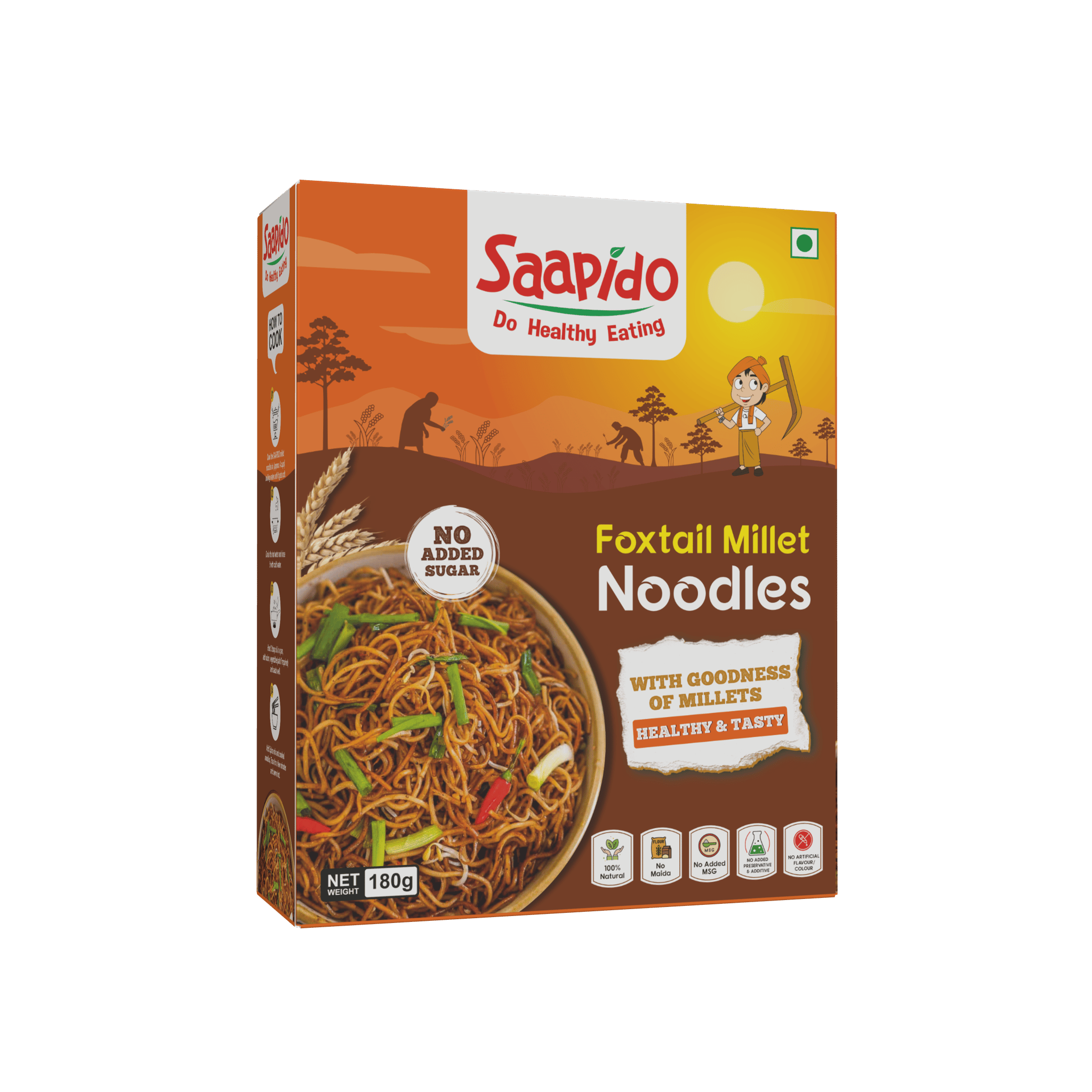 SAAPIDO Foxtail Millet Noodles - 180 gms