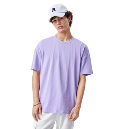 Summer Basic T-Shirt Relaxed Fit 100% Cotton Lavender XX-Large
