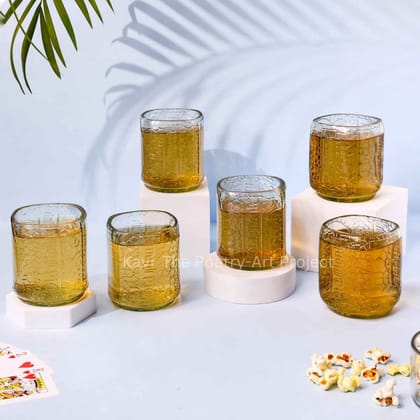 Upcycled Old Monk Small glasses 300ml (Set of SIX)