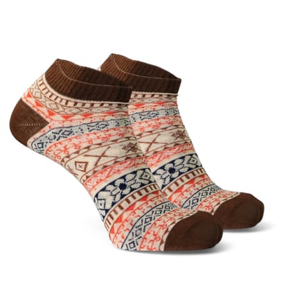 BROWN- MICRO-ARMED NO-SHOW EDITION- ORGANIC COTTON-Pack of 1-Pair