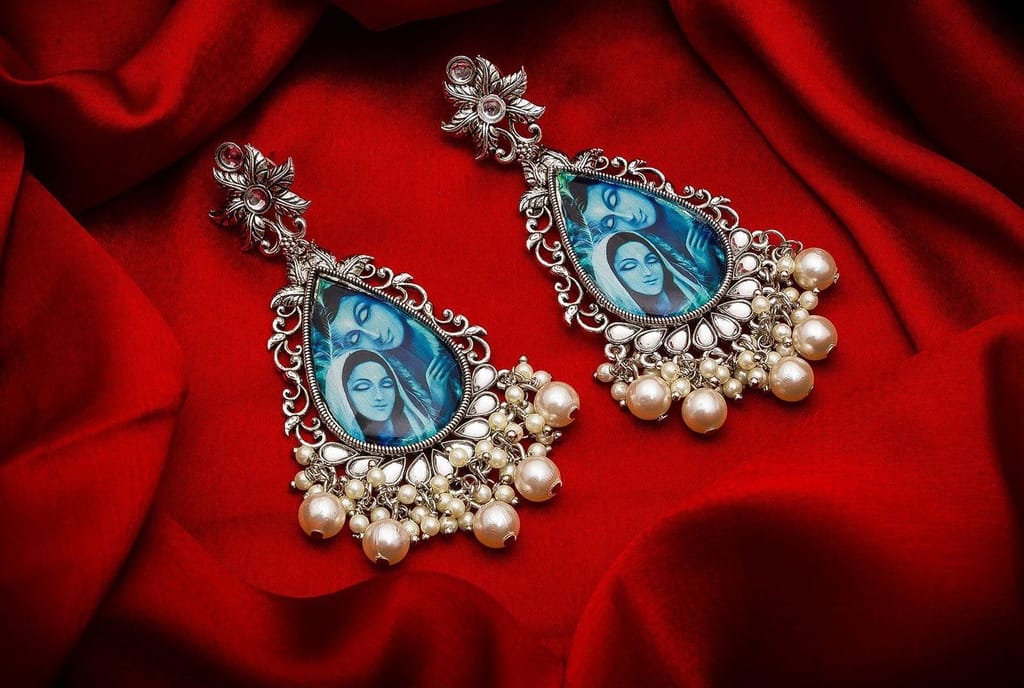 Morison Golden Pearl Drop Earrings Classic Luxury, Subtle Grace - Earrings | Buy online on ZillyBuy
