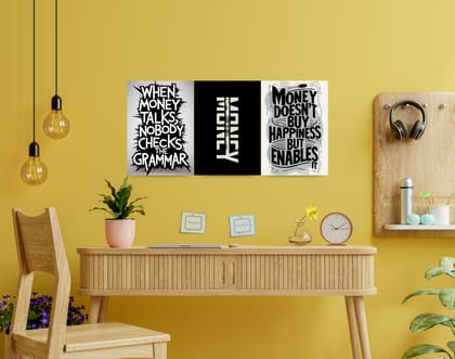 "MONEY LANGUAGE"- Shiny & Sturdy Metallic Poster Art That Pops & Sticks-A3