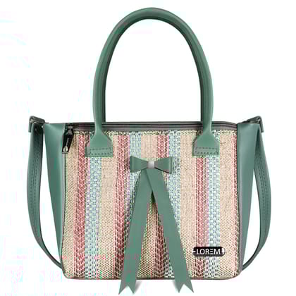 LOREM Stylish Premium Faux Leather Handbag for Women with Zip Compartments and Adjustable Shoulder Strap