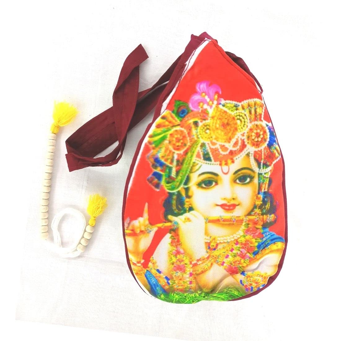 MAYAPURI Gopal Printed Chanting Bag/Japa Mala Bag with Sakshi Mala Counter