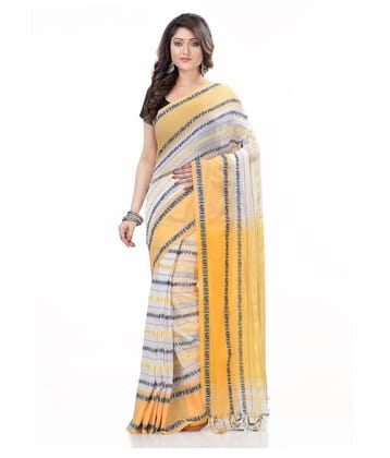 Desh Bidesh Yellow Bengal Handloom Saree - Single