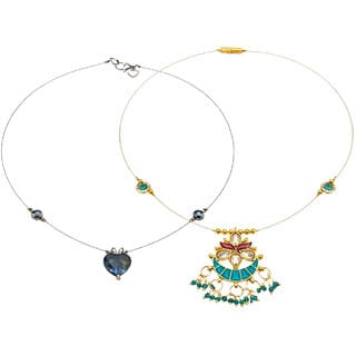 Invisible Chain 1 Layer, Dark Blue and MultiColour, 2 Qty