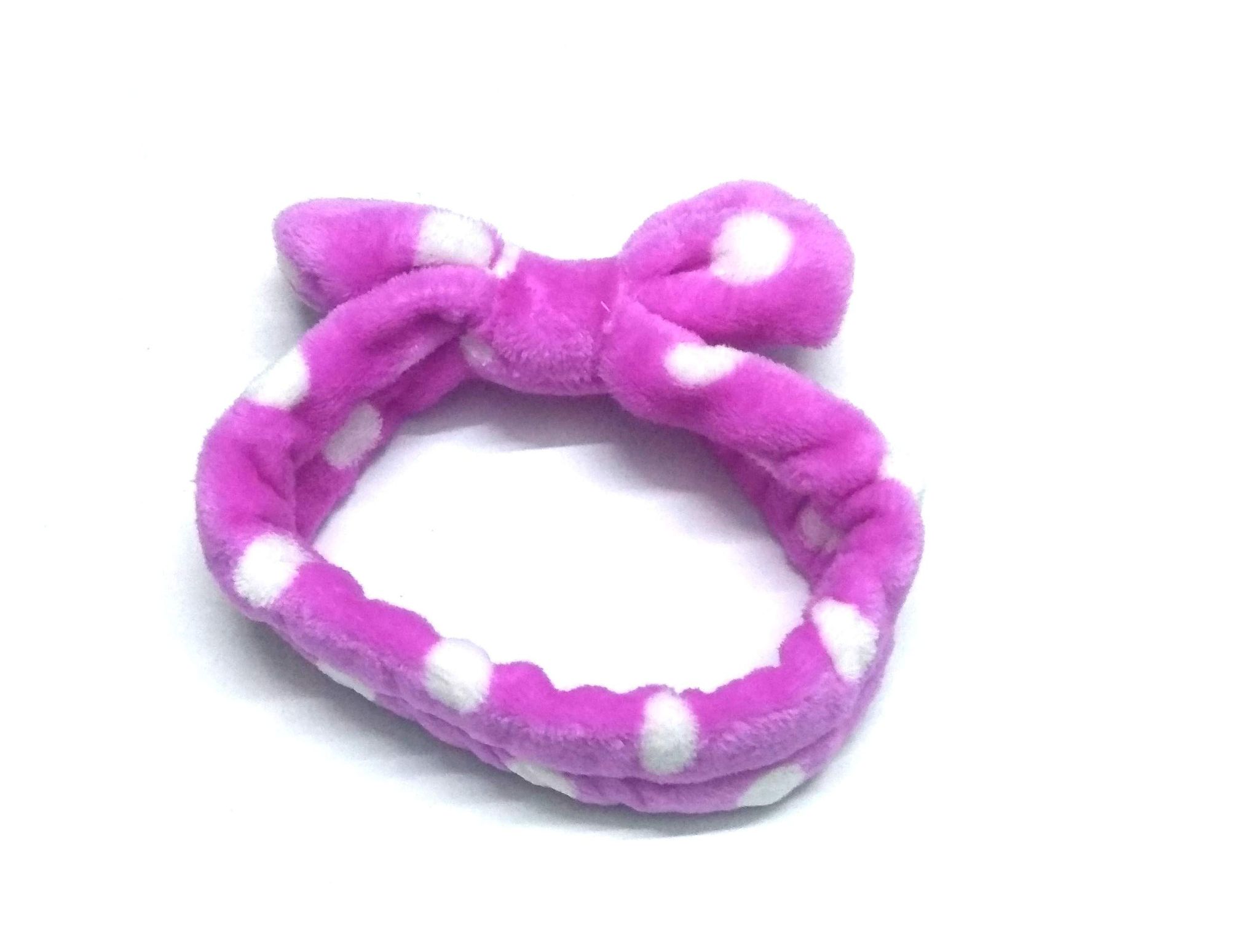 Nawani Facial Spa Makeup Cleansing Cute Bow Velvet Elastic Headband