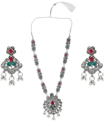 Sunhari Jewels Multi Color German Necklace Set ( Pack of 1 )