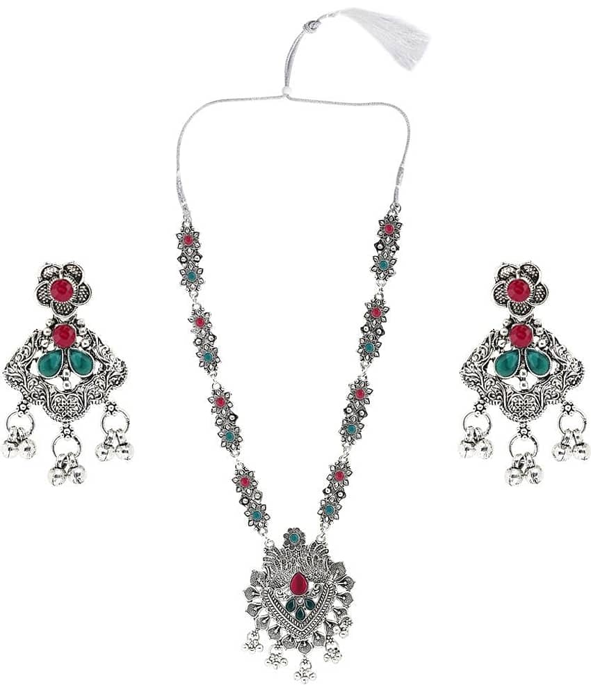 Sunhari Jewels Multi Color German Necklace Set ( Pack of 1 )