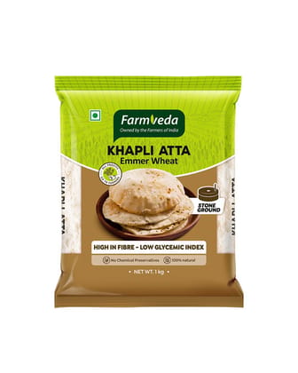 Farmveda Khapli Atta - 1kg