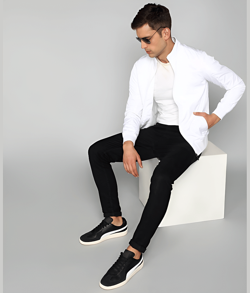 PLUS PARADISE Polyester Men's Casual Jacket - White ( Pack of 1 )