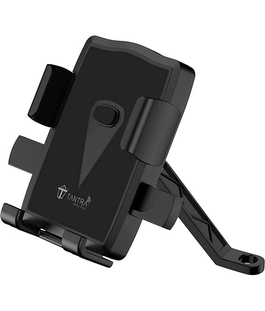 TANTRA S2B Rear Mirro Mobile Holder for Bikes One Touch Technology Bike Mobile Holder for Maps and GPS Navigation, 360° Rotation, Firm Griping, Anti Shake Phone Mount for Bike Accessories