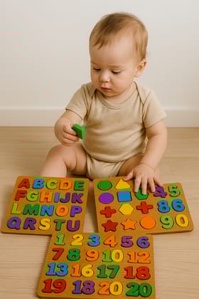 Wooden Educational Puzzle Set of 3