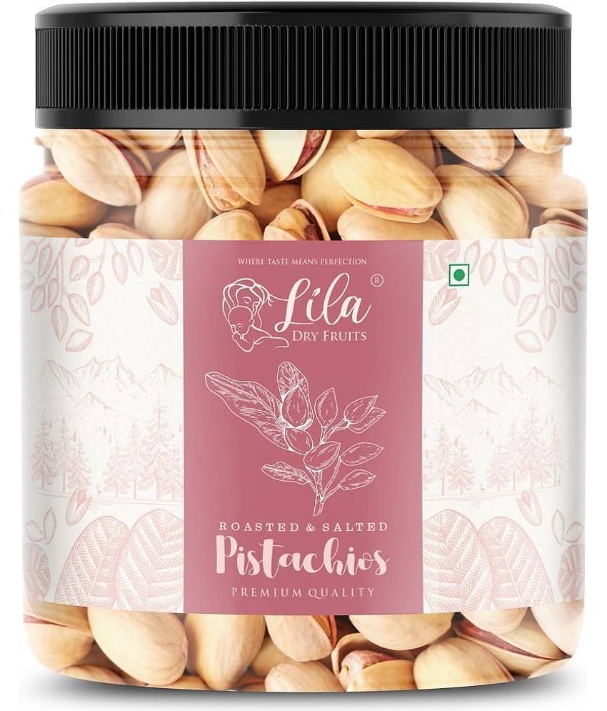 LILA DRY FRUITS Salted Namkeen Pistachios 500 Grams High Fiber, Protein Rich Snack