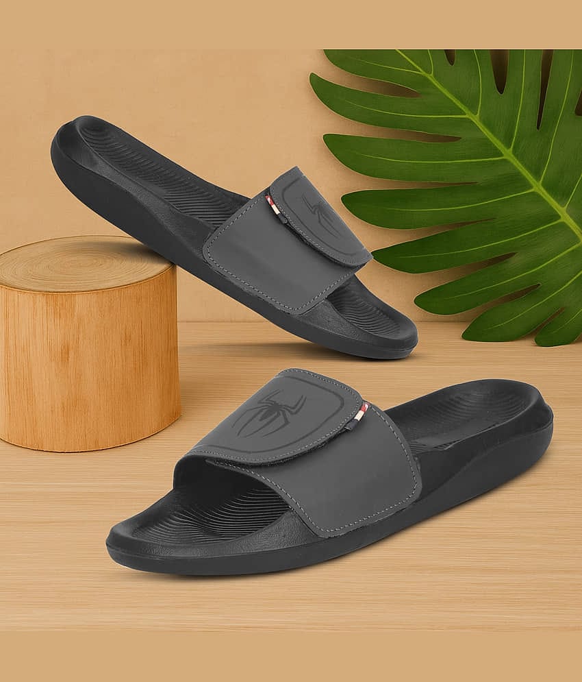 PERY PAO Grey Men's Slide Flip Flop