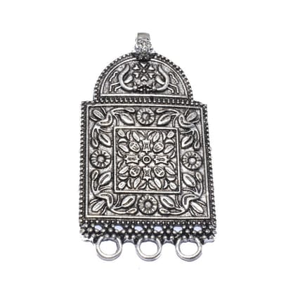 German Silver Metal Oxidized Silver Pendant  ,(SPN-003) , Per Packet of 2 Pcs-Per Packet of 2 Pcs / 63 MM