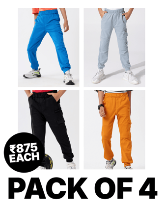 4-Pack Summer Cargo Joggers-4-5 Y