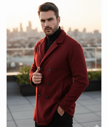 Rigo Fleece Men's Blazer - Maroon ( Pack of 1 )