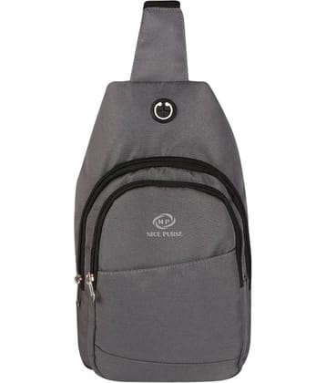 Nice Purse Grey Solid Messenger Bag