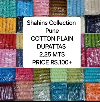 COTTON PLAIN DUPATTAS