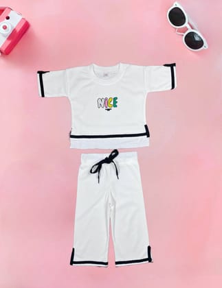 Girl's Causal Co-Ord Set [GCS-8042] (9M-5 Years)-9M-12M (Size - 16) / Ribbed