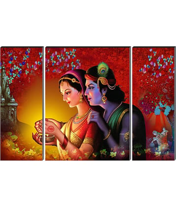 Saf Lord Radha Krishna ji Religious wall hanging MDF Painting