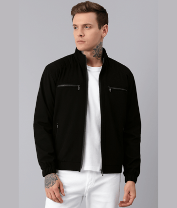 VOXATI Polyester Men's Casual Jacket - Black ( Pack of 1 )