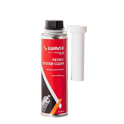 Lumax Petrol System Clean | 250ml | Cleans Fuel Lines & Injectors | Suitable for All Petrol Engines | Complete Fuel Burn |Mileage Boost