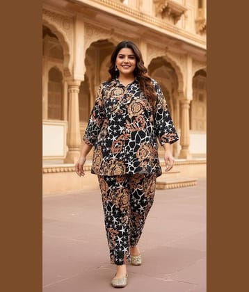 Flavia Creation Women Printed Shirt With Trousers Co-Ord Set ( Multicolor )