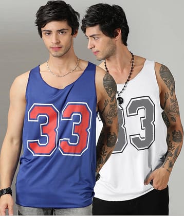 RodZen Pack of 2 Polyester Gym Vest For Men ( Multicolor19 )