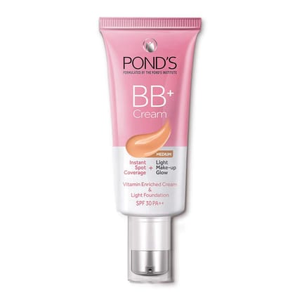 POND'S BB+ Cream, Instant Spot Coverage + Natural Glow for Normal Skin, 02 Medium, 30 g POND'S BB+ Cream, Instant Spot Coverage + Natural Glow for Normal Skin, 02 Medium, 30 g - Pink / 30 g (Pack of 1)