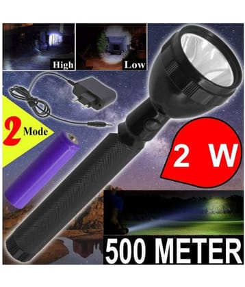 Stylopunk - 2W Rechargeable Flashlight Torch (Pack of 1)