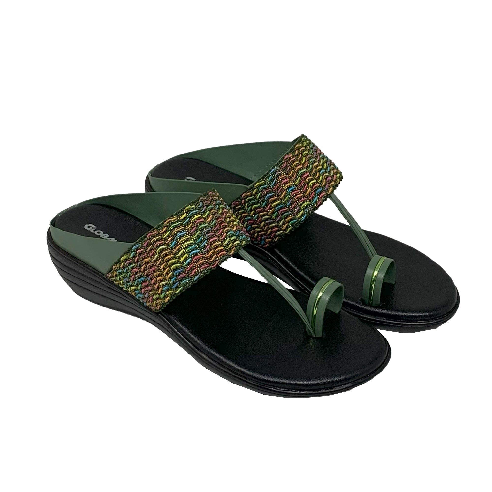 EarthVibe Comfort Wedges (Water Resistant)-Olive Green / 36