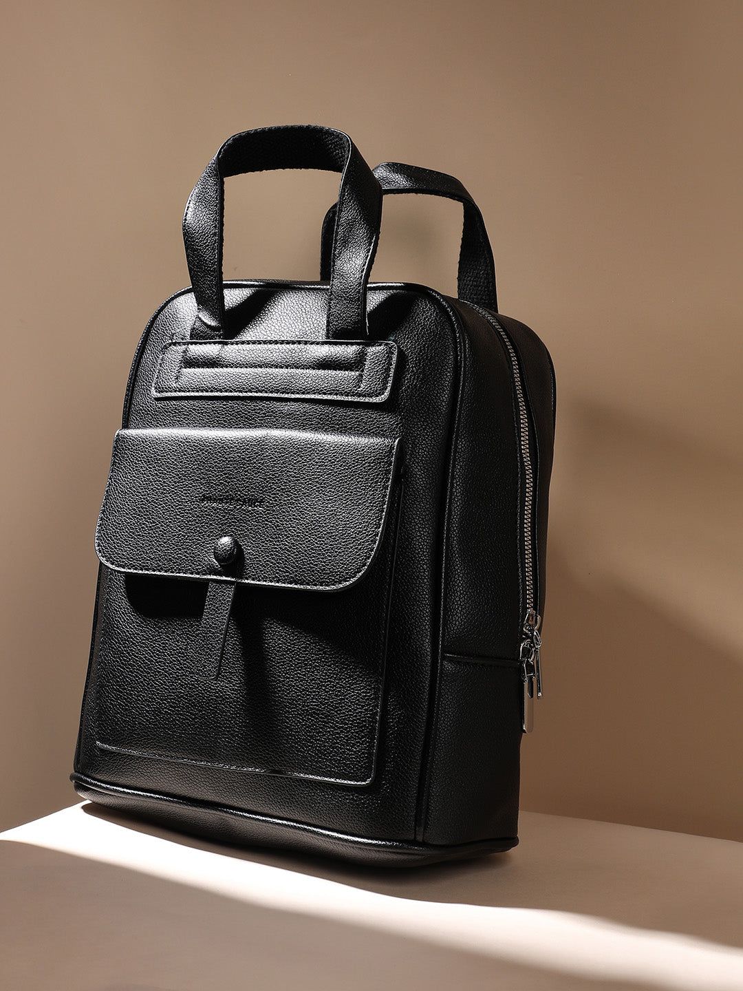 Top Handle Backpack - Black-Backpack