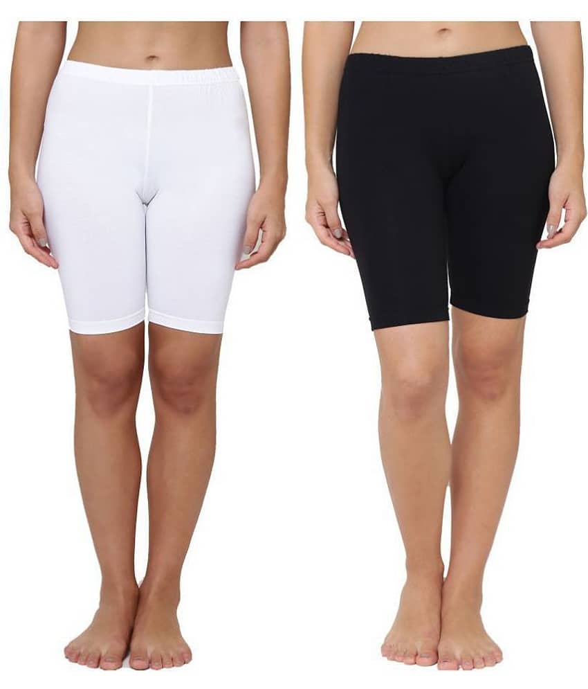 Leading Lady Pack of 2 Cotton Women's Boy Shorts ( Multi Color )