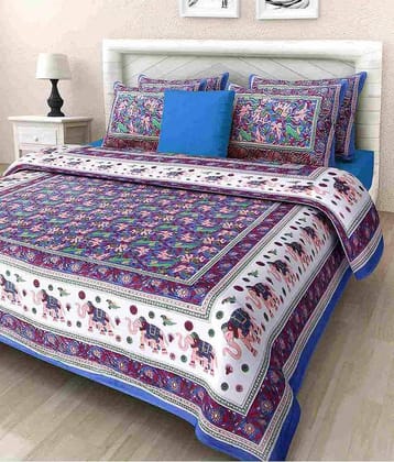Uniqchoice Cotton King Bedsheet ( Multi )