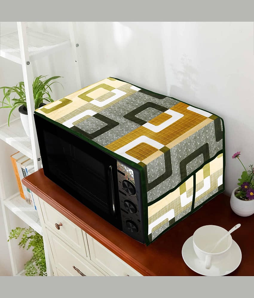 E-Retailer Single Polyester Green Microwave Oven Cover -