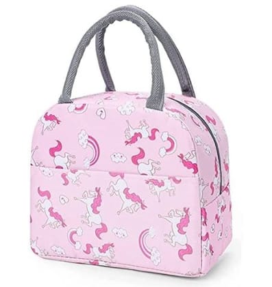 YKXIMS SK Trades Insulated Lunch Bags for Women Work Student Kids to School Waterproof Thermal Cooler Tote Bag Picnic Organizer Storage Tiffin Box Portable and Reusable (Cat Design- Pink)