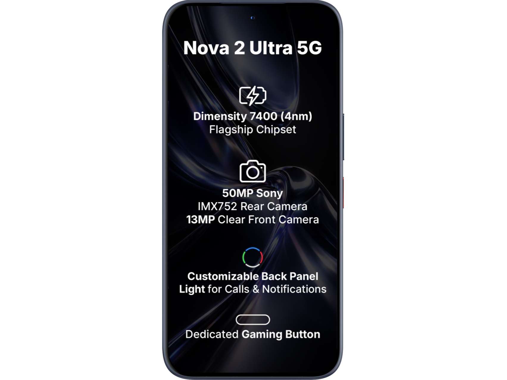 Ai+ Nova 2 Ultra 5G Smartphone, 6GB RAM, 128GB Storage - Black