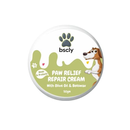 Bscly 2-in-1 Moisturizing Paw Cream & Elbow Protector for All Pets Care - Natural Cream, Wax, Balm for Healing Dry, Cracked, Chapped Paws & Elbows, Repairs & Heals, 50 gm