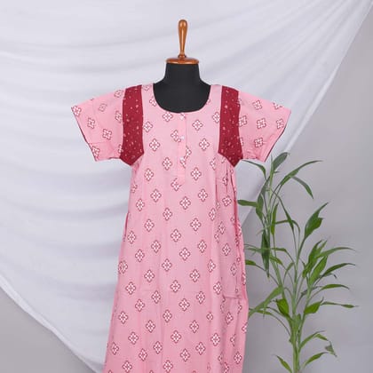 Women Cotton Nighty Pleated (Size XL)
