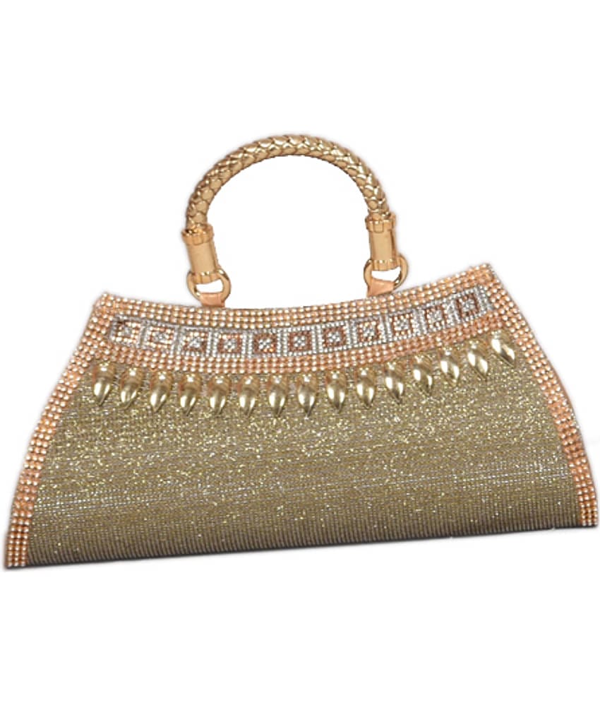 SUNESH CREATION Handheld Fabric Set of 1 ( Bronze )