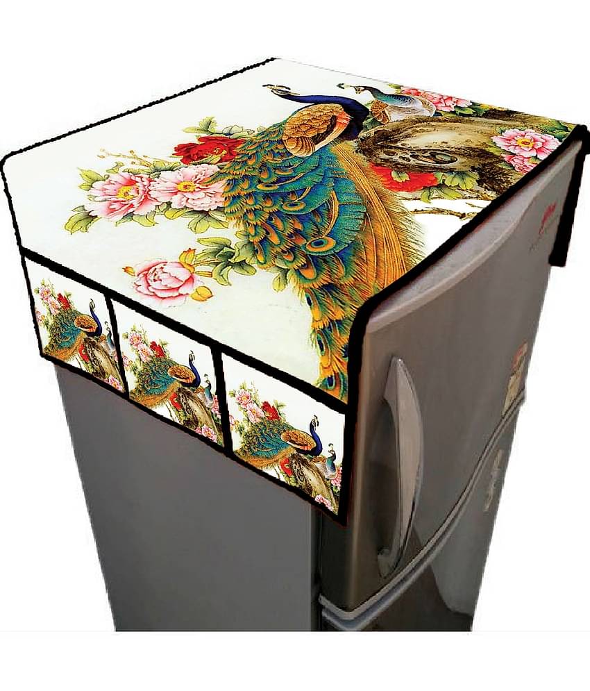 Aazeem Single Jute Multicolor Fridge Top Cover