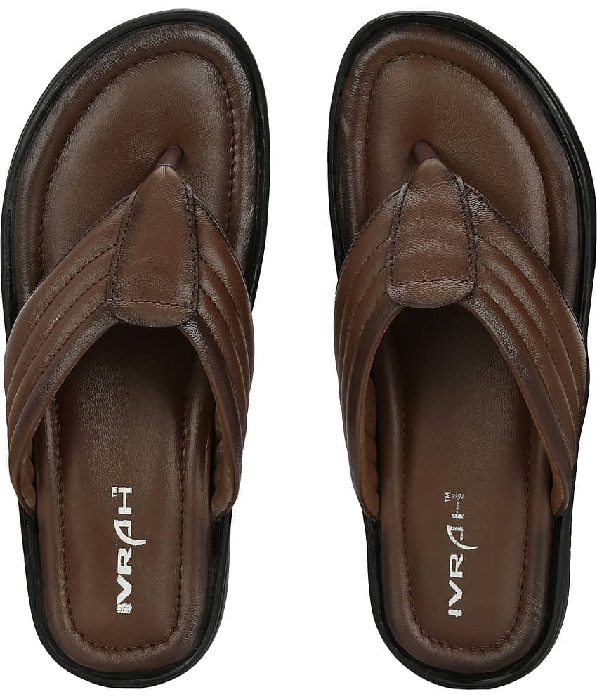 IVRAH - Brown Men's Leather Slipper